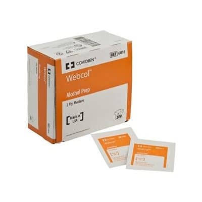 Webcol (Formerly Kendall) Alcohol Prep Pads (200 / box) - Pure Tone Diagnostics