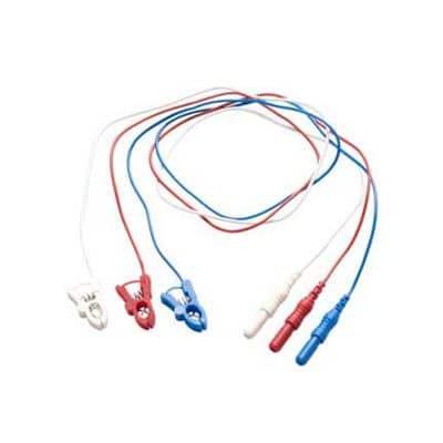 Reusable Pinch Clip Electrode Leads - Set of 3 (RBW) - Pure Tone Diagnostics