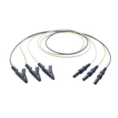 Reusable Alligator Clip Electrode Leads - Set of 3 (WYK) - Pure Tone Diagnostics