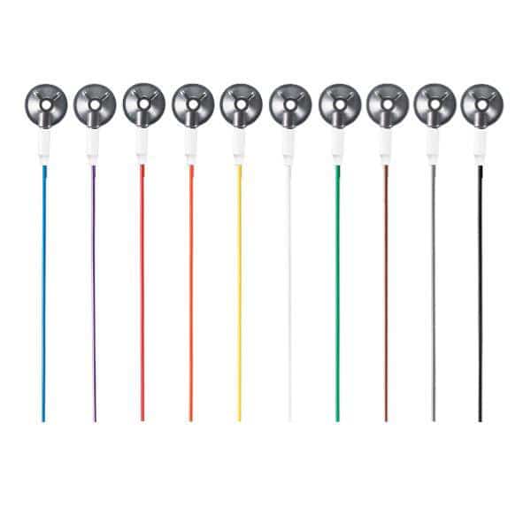 Ambu Neuroline Cup Electrodes - 40" Lead (10 / pouch) - Pure Tone Diagnostics