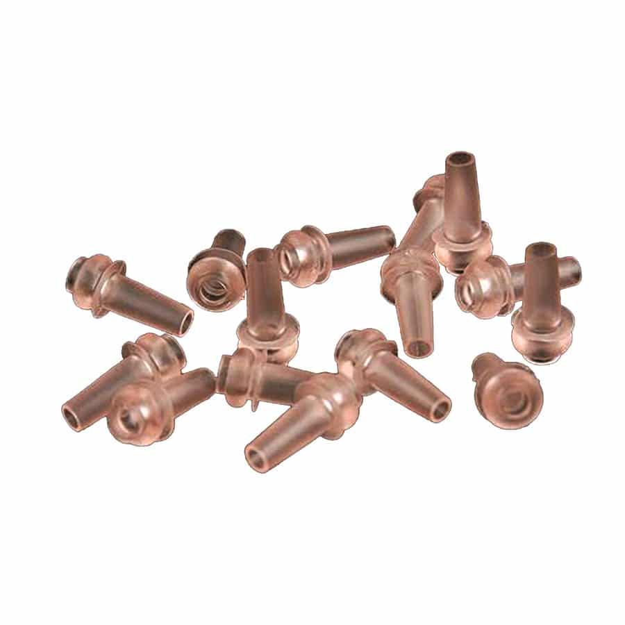 Bio-Logic OAE Preemie Eartips - Transparent Peach / Pink, 3-5mm (100 / bag) - Pure Tone Diagnostics