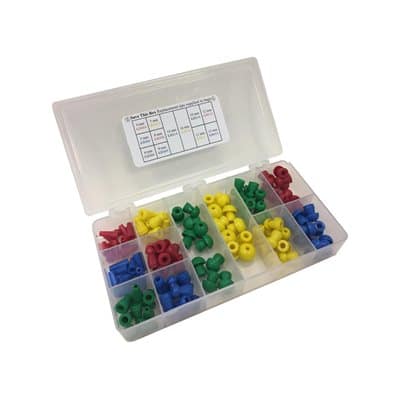 Grason KR Series Eartip Kit in Plastic Box - 120 / kit (10 of each size eartip) - Pure Tone Diagnostics