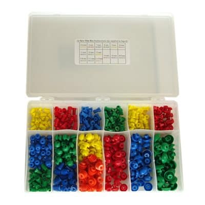 Grason MO Series Eartip Kit in Plastic Box - 375 / kit (25 of each size eartip) - Pure Tone Diagnostics