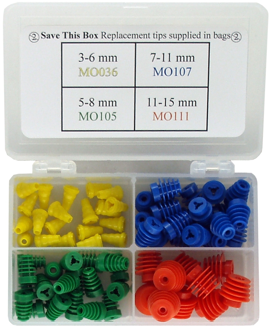 Grason MO Series Flanged Eartip Kit in Plastic Box - 70 / kit (flanged eartips only) - Pure Tone Diagnostics